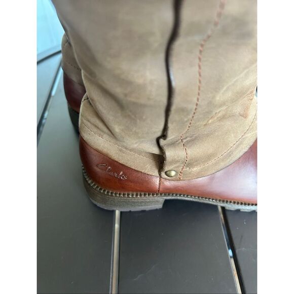 Clarks Neeve Ella Gotetex Knee Hogh Brown Riding  Boots 5 - Picture 9 of 16
